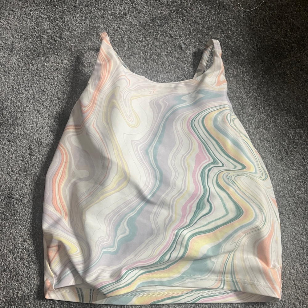 SWIRLY COLORFUL ATHLETIC TANK